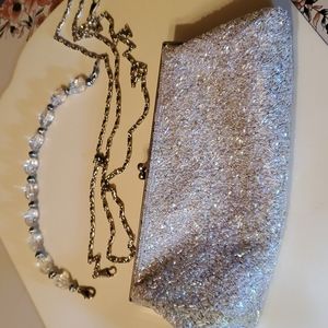Carlo Fellini beaded clutch bag.